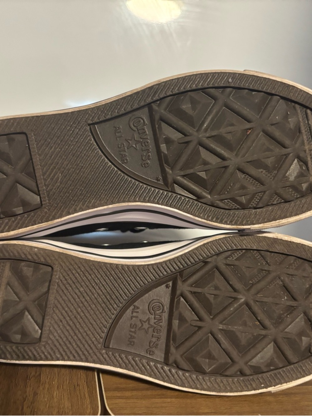 Converse High-Top Sneakers in Black & Olive - Picture 5 of 5
